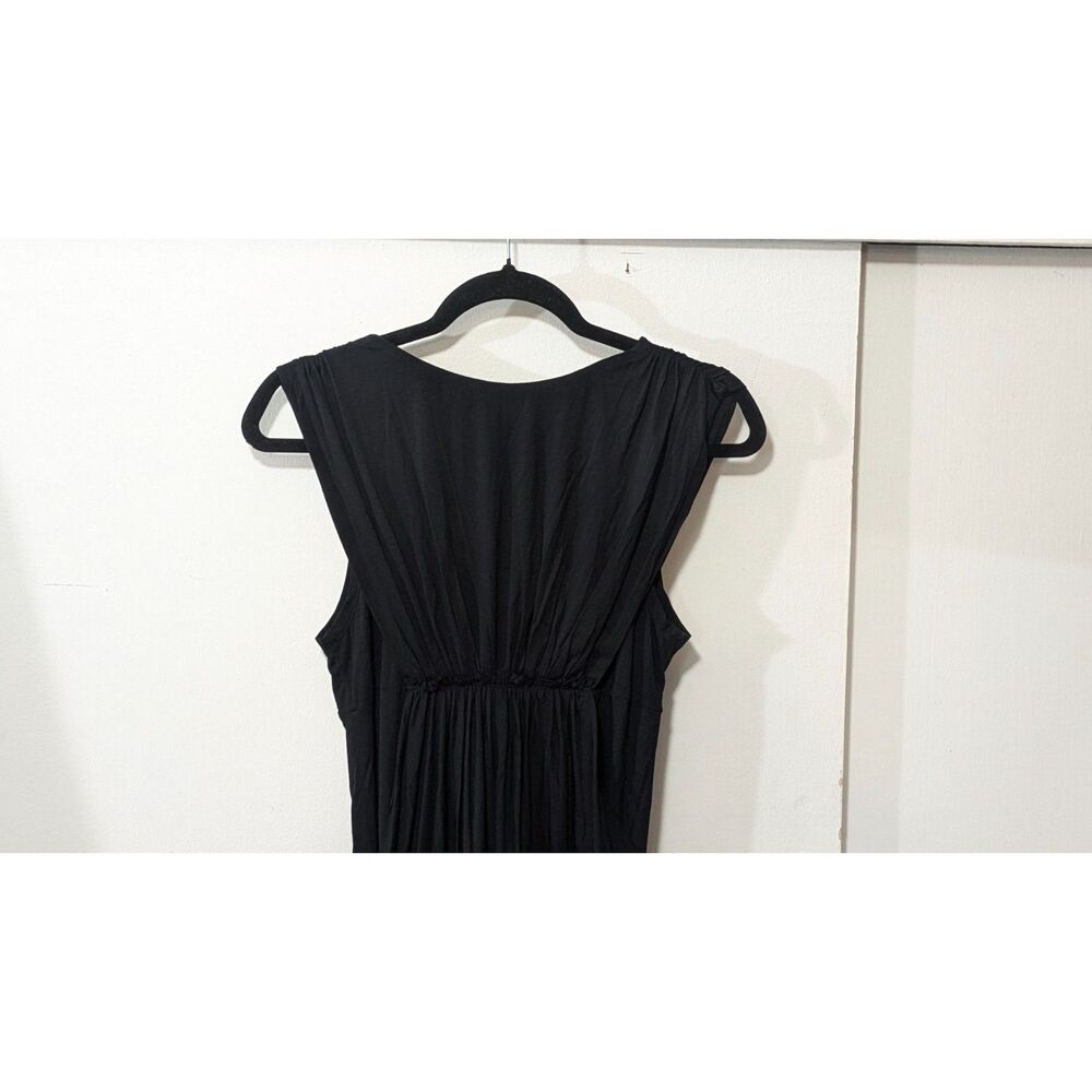 Day Trip Double Layer Ruched Little Black Dress XS - Picture 4 of 7